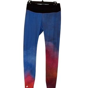Athleta‎ red/blue leggings size small